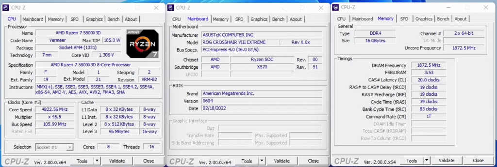 5800x3d overclocked to 4.8 ghz