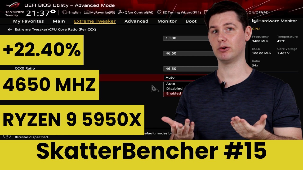 SkatterBencher #15: AMD Ryzen 9 5950X Overclocked to 4650 MHz -  SkatterBencher
