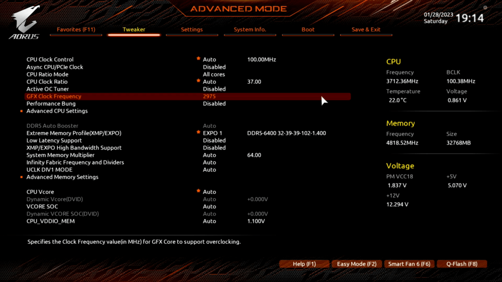 radeon graphics ryzen 7000 gfx clock frequency bios option