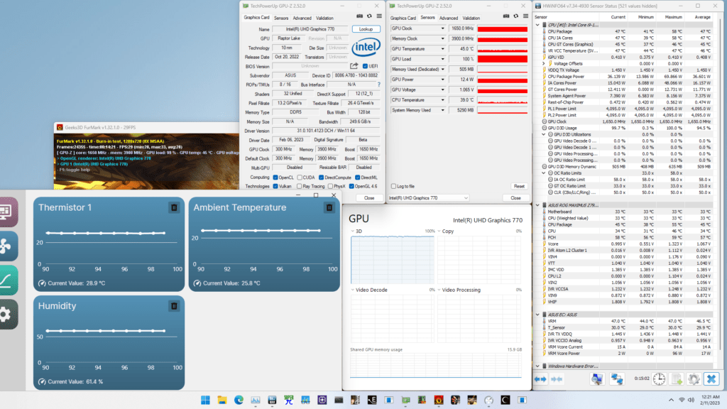 intel uhd graphics 770 (13th gen) mce xmp furmark