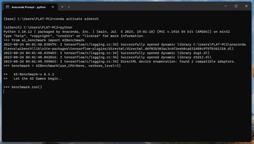 running ai benchmark