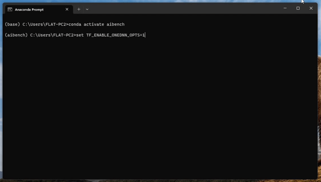 enable onednn for ai benchmark