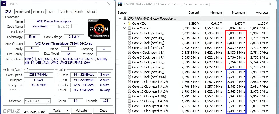 ryzen threadripper 7000 ccd 5850 mhz