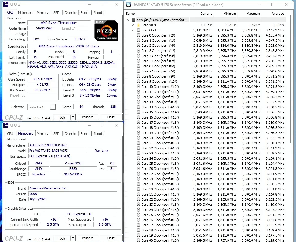 ryzen threadripper 7980x stock fmax
